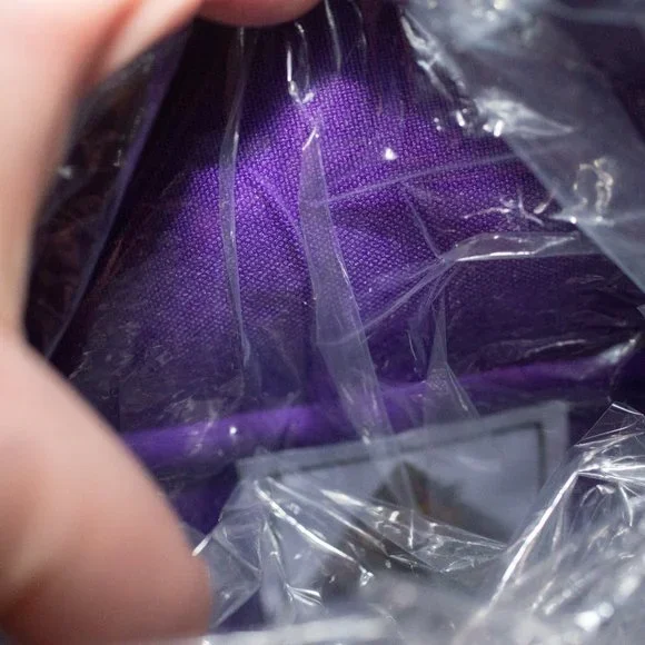 Love Pain and Stitches Handcrafted Bat Mouth/ Glitter Purple and Glitter white - Picture 3 of 3